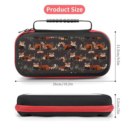 AoHanan Switch Carrying Case - Cute Red Panda Animal Cartoon Switch Game Case with 20 Games Cartridges Hard Shell Travel Protection Storage for Console & Accessories - color: Cute Red Panda Animal