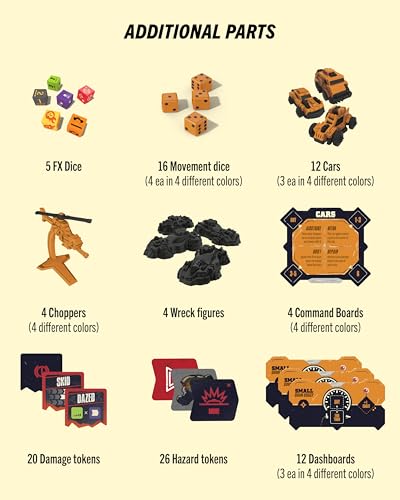 Restoration Games Thunder Road Vendetta | Racing and Strategy Board Game for Adults, Post-Apocalyptic Demolition Derby Racing Game, 2-4 Players, Ages 10+