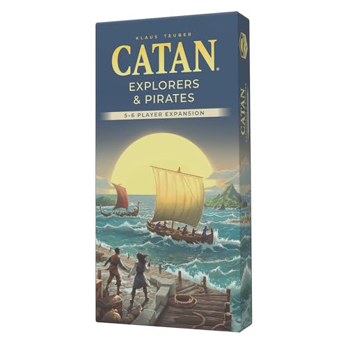 CATAN Explorers & Pirates 5-6 Player Expansion (6th Edition) Add More Players to Your Adventure, Strategy Game for Kids & Adults, Ages 12+, 3-6 Players, 90-120 Minute Playtime