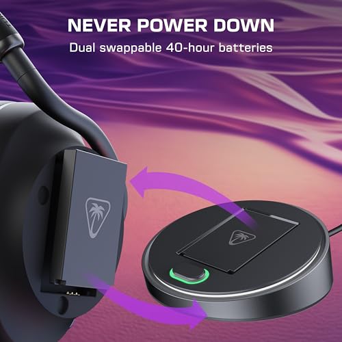 Turtle Beach Stealth Pro II Premium Wireless Gaming Headset for Xbox Series X|S, PS5, PS4, PC - Hi-Res Audio, Dolby Atmos, Active Noise Cancellation, Simultaneous Bluetooth, 24-bit Audio - Black - color: Black