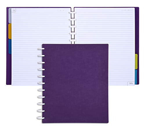 Talia Discbound Notebooks, Planner, Customizable, (Strong Purple, Letter (8.5in x 11in)) - color: Strong Purple, size: Letter (8.5in x 11in)