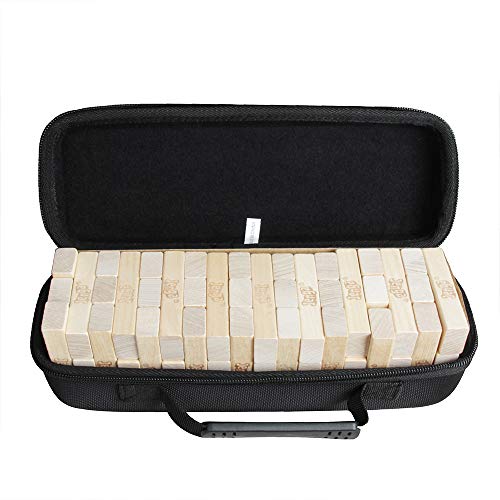 Anleo Hard Travel Case for Hasbro Gaming Jenga Classic Game (Only Case) | 충격 방지 몰드 내부, 긁힘 방지 안감, 내부 메시 포켓, 휴대용 운반 손잡이