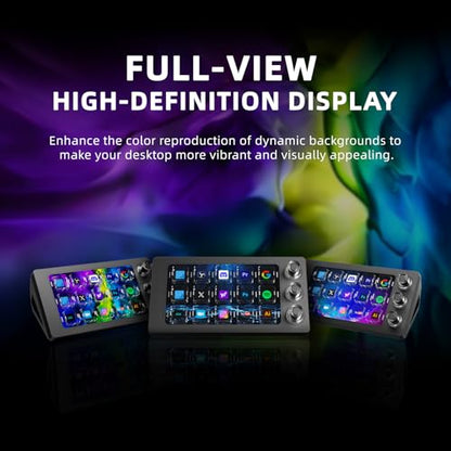 Stream Controller Deck for PC Work,Live Stream and Video Editing | Smooth Magnetic Keys,Customizable Background,Visually Pleasing Macro Keypad,Trigger Actions for OBS/Twitch/YouTube(M3 Black) - color: Black