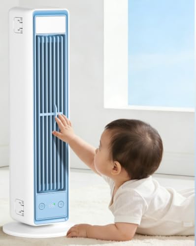 Royalliva Eloria Portable Tower Fan Original with 5 Speeds, 3-in-1 Stand/Desk/Wall-Mount (x1PCS) - color: x1PCS