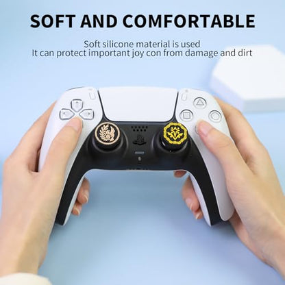 PERFECTSIGHT Cute Thumb Grip Caps for Switch 2 2025, PS5, PS4, Xbox Series X/S, Xbox One, Switch PRO Controller, 4PCS Kawaii Soft Rubber 3D Analog Thumbsticks Grips Joystick Cover Set (Black Wilds) - color: Black Wilds