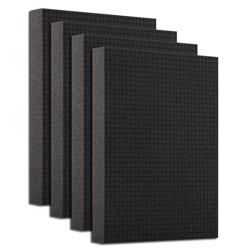 QDYMXUN Pre-Cubed Pick & Pluck Foam Sheets - 4-Pack (16"x12"x2") Polyurethane Apart Insert Pads Liners for Toolboxes, Storage Drawer and Crafts - size: 4Pack 16'' x 12'' x 2''
