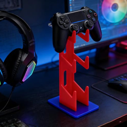 3-Tier Game Controller & Headphone Stand, Black Acrylic Storage Rack, Compatible with PS5/PS4/Xbox Series X/S/Switch Pro Controllers, Desktop Organizer for Gaming Accessories, Red - size: 3-Tiers Red