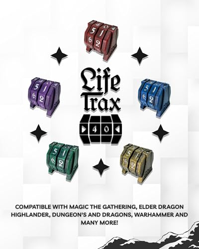 NERD GEAR LifeTrax - MTG Life Counter - Essential MTG Accessories for Magic The Gathering Commander Players - Durable, Sleek, and Professionally Made for TCG, DND, RPGs, and MTG (Midnight Forest)