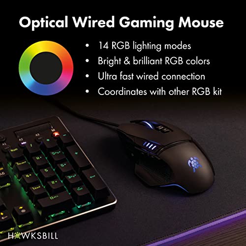 Super Slider V1 High Performance Wired Gaming Mouse, Adjustable DPI up to 19,000, RGB LED On-Board Memory, PC/MAC