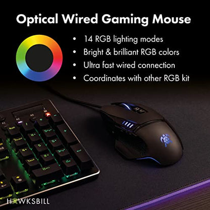 Super Slider V1 High Performance Wired Gaming Mouse, Adjustable DPI up to 19,000, RGB LED On-Board Memory, PC/MAC