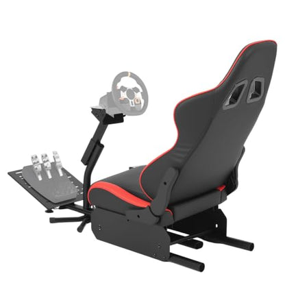 Foldable Sim Racing Rig | Heavy-Duty Carbon Steel Racing Wheel Frame Fits Logitech & All Top Gaming Steering Wheel Brands - size: 25.6x27.6x31.5 Inch