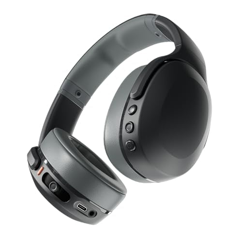 Skullcandy Crusher Evo Wireless Bluetooth Headphones with Multi-Sensory Bass, Noise Isolating Over-Ear Fit, Up to 40 Hours Battery, Microphone for iPhone Android - Asphalt - color: Asphalt
