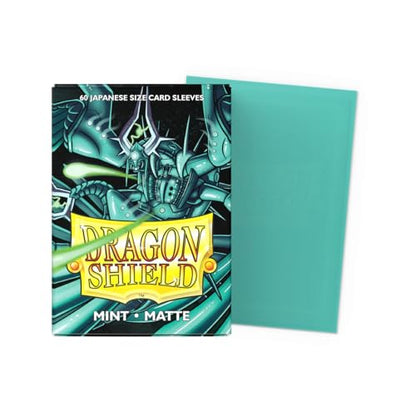 Dragon Shield | Japanese Size Card Matte Sleeves | 60 CT - Smooth & Tough Premium TCG Sleeves - Compatible with Yu-Gi-Oh, Naruto, Cardfight & Vanguard | Mint - color: Mint Matte