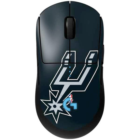 Skinit Decal Other Skin Compatible with G Pro Wireless Gaming Mouse - Officially Licensed NBA San Antonio Spurs Large Logo Design - color: Black - NBAHAM27