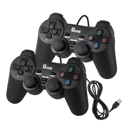 Umierke Wired USB Game Controller for Windows PC/Raspberry Pi, Dual Vibration Gaming Joystick, Gamepad for Laptop Desktop (Windows 11/10/8/7) & Steam/Roblox/RetroPie/RecalBox
