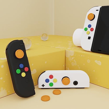 eXtremeRate PlayVital Switch Joystick Caps, Thumbstick Caps, Silicone Analog Cover for Switch Lite & OLED Joycon Thumb Grips - Caution Yellow - color: Caution Yellow