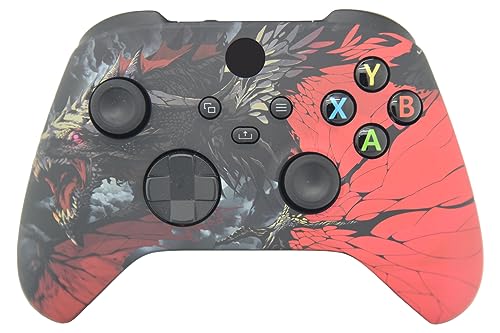 ProControllers LLC Hand Airbrushed Fade Custom Controller Compatible with Xbox Series X/S & Xbox One (Series X/S Black Dragon) - color: Series X/S Black Dragon