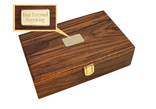 Alex Cramer The Nines Double 9 Domino Set - American-Made Solid Walnut Case Holds Our 55-Piece Domino Set for Adults - style: Personalized Domino Set