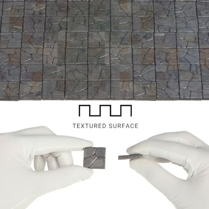 Dollhouse Miniature Paving Stones, Tiles for Modeling | Set of 50 pcs for Fairy Gardens and Tabletop Builds, REDUCIO! - color: Medieval Courtyard Pavement