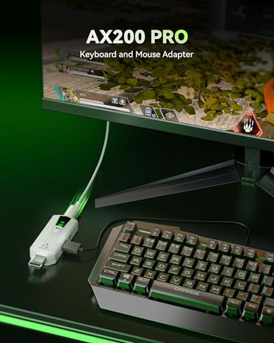 AX200 PRO Keyboard Mouse Adapter for PC & Nintendo Switch | High-Performance Converter for Playing FPS, COD, APEX, THE FINALS