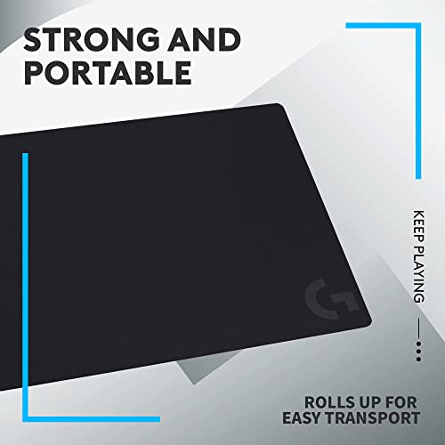 Logitech G240 Cloth Gaming Mouse Pad (340x280x1) - Black | 340x280x1, Optimized for gaming sensors, moderate surface friction - size: M, style: Cloth