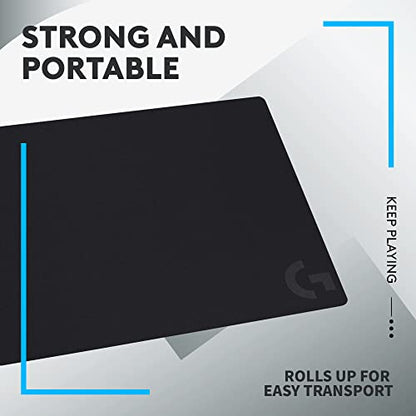 Logitech G240 Cloth Gaming Mouse Pad (340x280x1) - Black | 340x280x1, Optimized for gaming sensors, moderate surface friction - size: M, style: Cloth