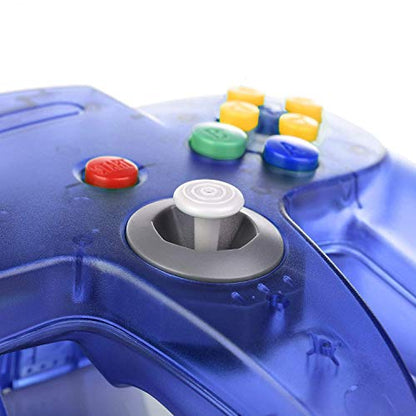 2 Pack N64 USB Controller, miadore USB Retro N64 Gamepad Joystick Raspberry Pi Controller for Windows PC MAC Linux (Clear Blue) - color: Clear blue