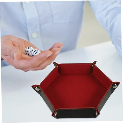 YARNOW Foldable Dice Tray Pu Storage Box for Easy Organization for Game Parties Tabletop Gaming Chic Deep Design