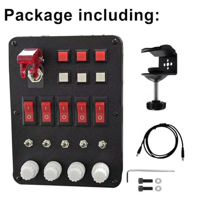 Obokidlyamor Simulator American Truck 19 Customizable Button Box For G27/G29/G920/G923 Steering Wheel;PC Central Control Box Controler For ATS/ETS2 FANATEC for MOZA R3/R5/R9/R12 Base (Style-3) - size: Style-3