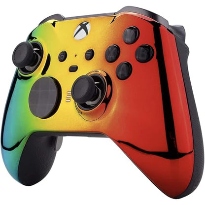 Custom Controllerzz Elite Series 2 Controller Compatible With Xbox One, Xbox Series S and Xbox Series X (Rainbow Chrome) - color: Rainbow Chrome