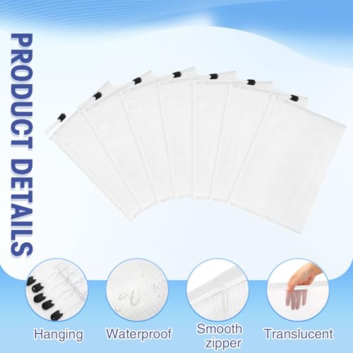 Jetec 32 Pcs Mesh Zipper Bags Bikini Organizer,White,9 x 7 Inch - color: White, size: 9 x 7 Inch