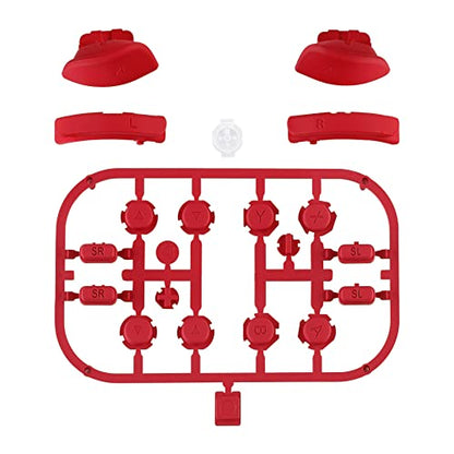 eXtremeRate DIY Full Set Buttons for Nintendo Switch & Switch OLED, Custom Replacement Buttons for JoyCon, ABXY Direction Keys SR SL L R ZR ZL + - Home Capture Trigger Buttons Springs - Passion Red - color: Passion Red