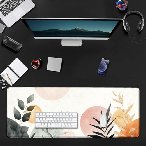 Large Mouse Pad, Desk Mat Computer Keyboard Pad Non-Slip Rubber Base Waterproof with Stitched Edges for Laptop Gaming, Office & Home 31.5 x 11.8 Inch (XL-01) - color: Xl-01