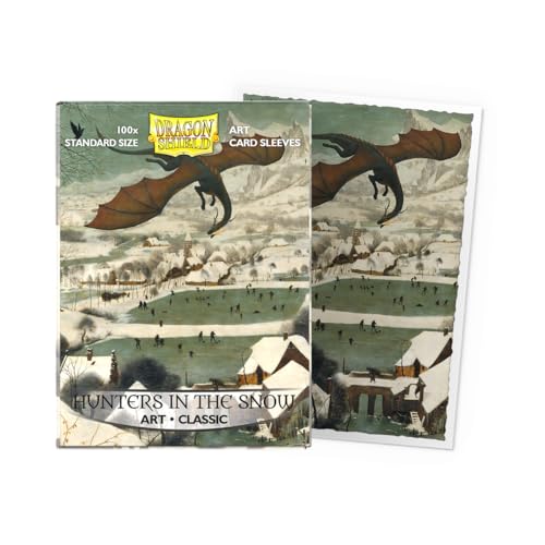 Dragon Shield Art Sleeves | Limited Edition - Hunters in The Snow | 100 CT - Smooth & Tough Premium TCG Sleeves | Compatible with Pokemon, One Piece & Magic the Gathering - color: Hunters in the Snow