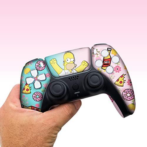 Simpsson Custom PS-5 Controller Wireless compatible with Play-Station 5 Console by BCB Controllers | Proudly Customized in USA with Permanent HYDRO-DIP Printing (NOT JUST A SKIN) (MODDED) - color: Simppson, size: Modded - Front & Back Print
