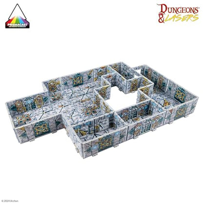 Dungeons & Lasers Prepainted Terrain Sets for DND and Tabletop RPG Games - 5E Compatible with 28mm-32mm Scale Miniatures - Modular Design for Fast Assembly (Halls of Ancestors) - style: Halls of Ancestors