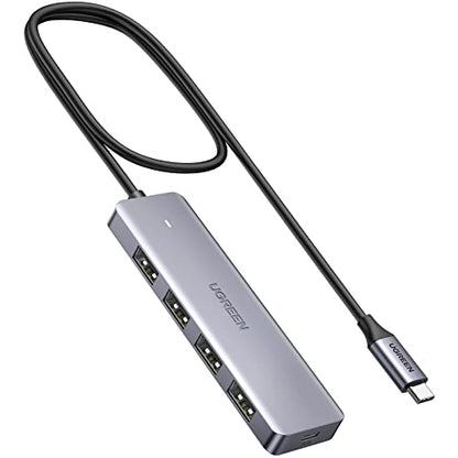 UGREEN USB C to USB A Hub, 4xUSB 3.0 Ports, 5Gbps Data Transfer, 2 ft Cable | USB-C 5V/2A Power Port for Laptop, MacBook Pro/Air, Mac Mini M4, iMac, iPad Pro, Chromebook, Dell XPS, Galaxy S26, and More - size: 2 FT