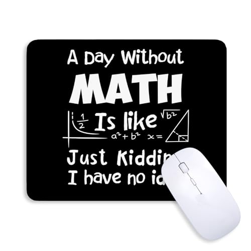 Funny Math Teacher Gifts Nerd for Classroom Women Men, Math Teacher Black Mouse Pad Non-Slip Rubber Base for Desk Laptop Gaming Office for Women, Classroom Desk Decor for Office Room, 8x9.5 Inch - color: Mathematics