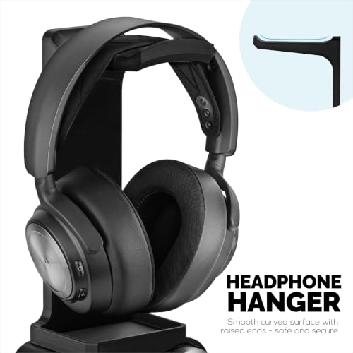 BRAINWAVZ Headphone Stand Designed for Steelseries Arctis Nova Pro, Elite and Pro Omni Wireless Headsets with Dock for the Wireless Base Station (HPS01) - color: HPS01