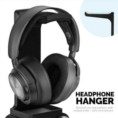 BRAINWAVZ Headphone Stand Designed for Steelseries Arctis Nova Pro, Elite and Pro Omni Wireless Headsets with Dock for the Wireless Base Station (HPS01) - color: HPS01