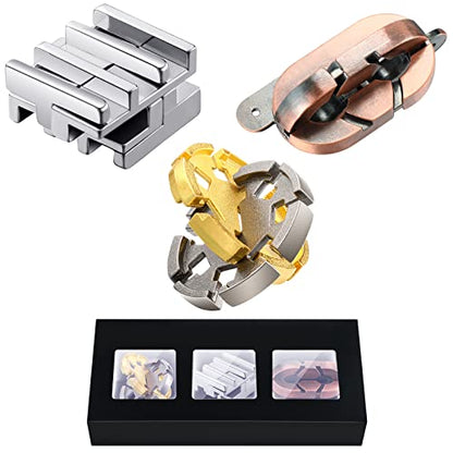 Skylety Brain Teaser Metal Puzzle Toys 3D Unfasten Interlocking Puzzle for Adults Teens Gifts(Stylish)