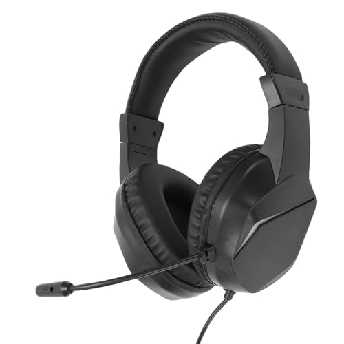 Wired USB Gaming Headset for PC with 7.1 Surround Sound, RGB Lighting Noise Cancelling Mic 40mm Driver Memory Foam Cushion Over Ear Headphone with Mute (Black) - color: Black