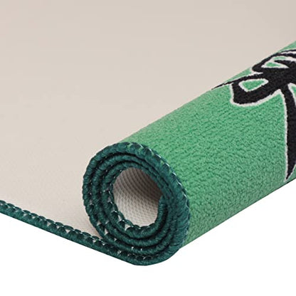 Mahjong Mat, Anti Slip and Noise Reduction Table Cover for Mahjong, Poker, Card, Board & Tile Games (Green, 31.5 inches) - color: Green