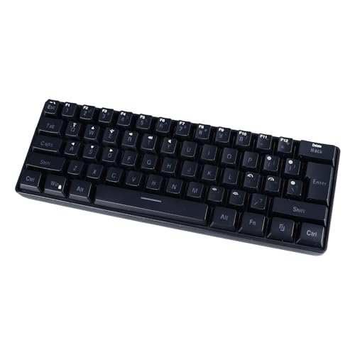 SUNGOOYUE 61 Keys RGB Backlit Gaming Keyboard Wired Membrane Keyboard for Home Office (Black) - color: Black