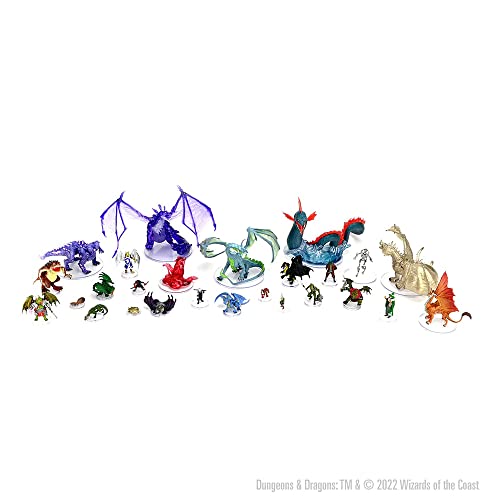WizKids D&D Icons of The Realms: Fizban's Treasury of Dragons - Booster (Set22) - Contains 4 Miniatures, Pre-Painted, Pre-Assembled, Dungeons & Dragons - style: Booster