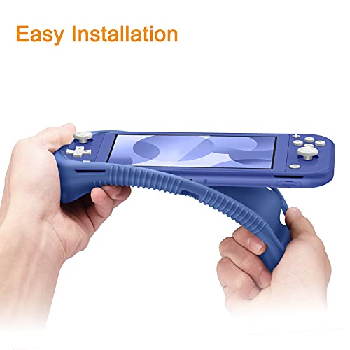 FINTIE Soft Silicone Protective Case for Nintendo Switch Lite 2019 | Ergonomic Grip, Anti-Slip, Shock-Absorption & Anti-Scratch, Lightweight Grip Case Cover, Navy Blue - color: Navy Blue