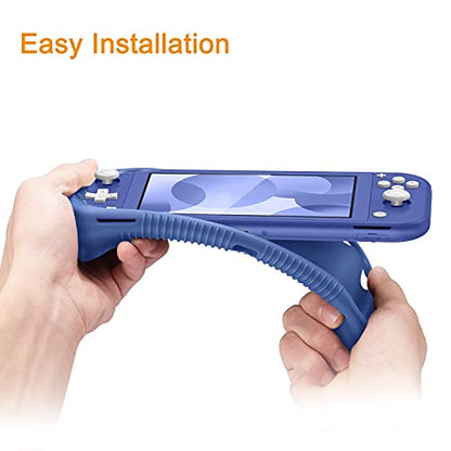FINTIE Soft Silicone Protective Case for Nintendo Switch Lite 2019 | Ergonomic Grip, Anti-Slip, Shock-Absorption & Anti-Scratch, Lightweight Grip Case Cover, Navy Blue - color: Navy Blue