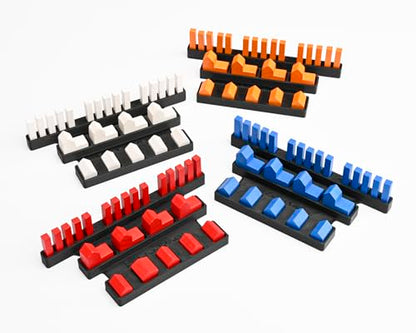 Settlers Game Piece Organizer - Storage Trays for Catan-Ages 14+ | 4 Black Plastic Holders, 3 Compartments Each, 5 x 3 x 0.5 in, Fits Standard Components, Tabletop Accessory Adults