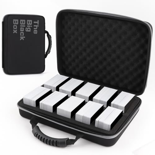 Wevbsiy Large 2200+ Card Game Case Storage Holder for C.A.H Card Game,Baseball Card, TCG Cards,Trading Card Box Playing Card Organizer Compatible with All Other Card Games Expansions Blue - color: Grey