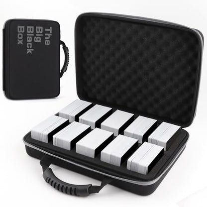 Wevbsiy Large 2200+ Card Game Case Storage Holder for C.A.H Card Game,Baseball Card, TCG Cards,Trading Card Box Playing Card Organizer Compatible with All Other Card Games Expansions Blue - color: Grey